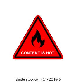 Content Hot Sign Symbol Vector Caution Stock Vector (Royalty Free ...