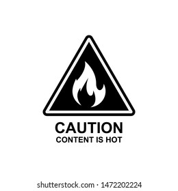 caution hot logo