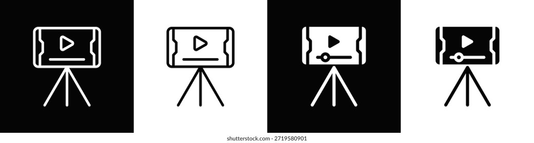 Icono de contenido con fondo blanco y negro