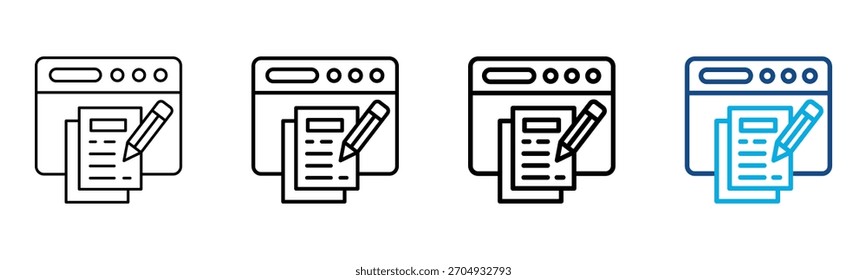 Conjunto de Colección de contorno de estilo diferente Ilustración vectorial
