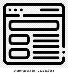 Content Icon. Digital marketing concept. Outline icon