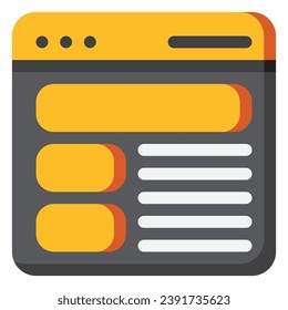 Icono de contenido. Concepto de marketing digital. Icono plano