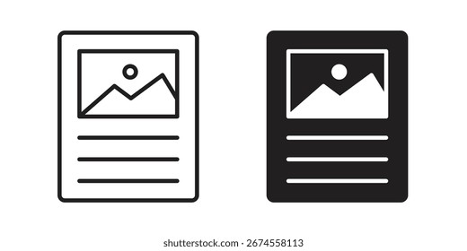 Icono de contenido en estilo de moda plano y forro para diseños de ui App