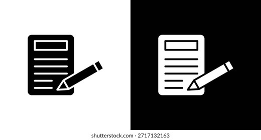 Content icon, glyph style icon for web site or mobile app