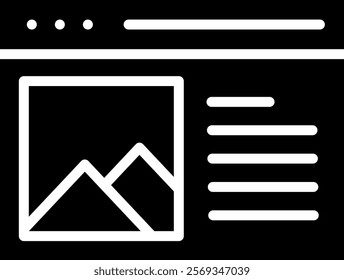 Content Icon Glyph Vector Illustration