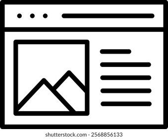 Content Icon Line Vector Illustration