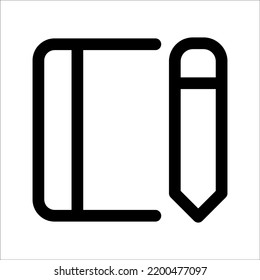 Inhaltssymbol. Lineare Symboldesign-Inhalte, Einfache Linien-Element-Vektorgrafik auf weißem Hintergrund.