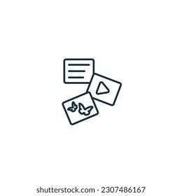 Content icon. Monochrome simple sign from blogging collection. Content icon for logo, templates, web design and infographics.