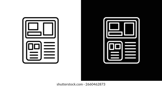 Esquema del icono de contenido. Vector editable EPS 10
