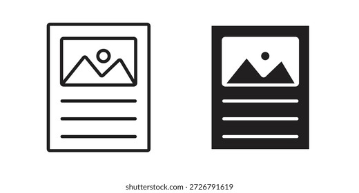 Conjunto de iconos de contenido. paquete de elementos de Web de logotipo mínimo.