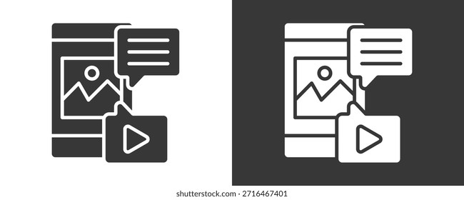 Icono De Contenido Conjunto De Colección De Vector Aislado En Blanco Y Negro