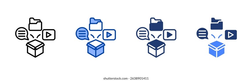 Content icon sheet multiple style collection