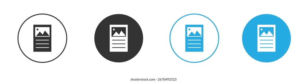 Ícone de conteúdo, estilo simples plano, ilustração, modelo pictográfico símbolo de símbolo de logotipo, para ui ou ux.
