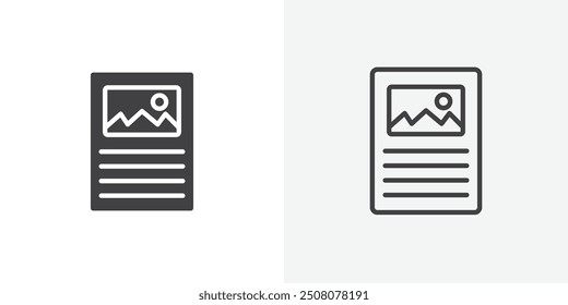 Content icon in solid and outlined style