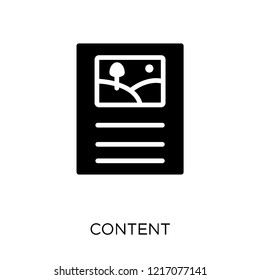 Content icon. Content symbol design from SEO collection. Simple element vector illustration on white background.
