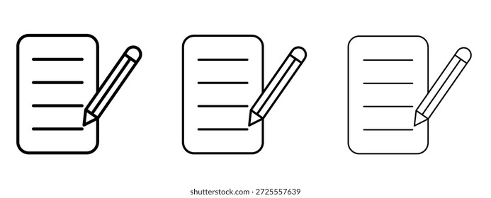 Símbolo de línea delgada del icono del contenido en el fondo blanco, Ilustración vectorial editable del movimiento