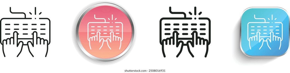 content icon. Thin Linear, Regular and Button Style Design Isolated On White Background