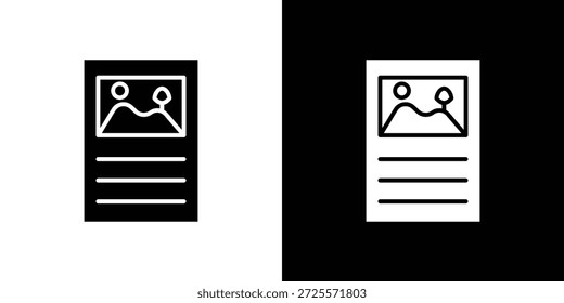 Content icon in trendy stroke thin linear style.