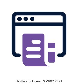 ícone de conteúdo. ícone de tom duplo vetorial para seu site, celular, apresentação e design de logotipo.