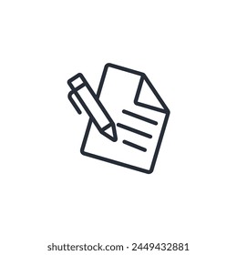 content icon. vector.Editable stroke.linear style sign for use web design,logo.Symbol illustration.