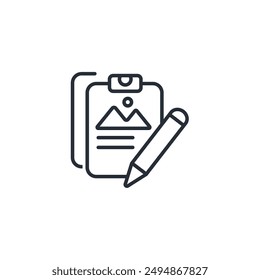 Content icon. vector.Editable stroke.linear style sign for use web design,logo.Symbol illustration.