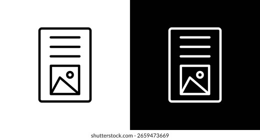 Content icon for website, vector design template elegant style