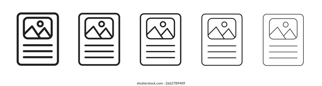 Ícone de conteúdo para design, logotipo, aplicativo, interface do usuário do seu site.