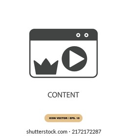 content icons  symbol vector elements for infographic web