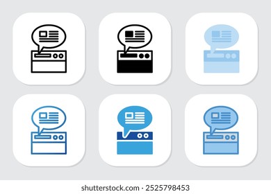 Iconos de contenido con varios estilos de diseño