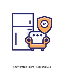 Content Insurance Filled Outline vector illustration icon.