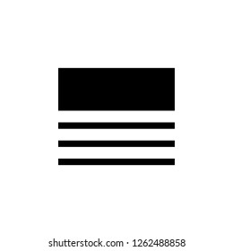 content, layout, text icon. Simple glyph vector of text editor set icons for UI and UX, website or mobile application