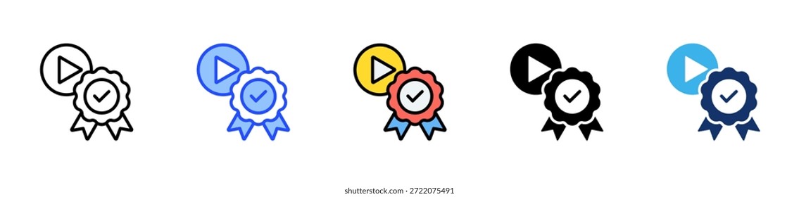 Content License Icon Collection With Multiple Styles