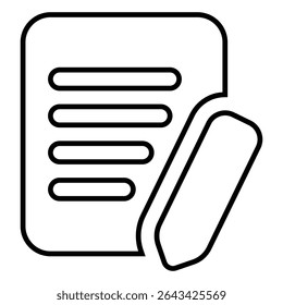 content line icon design. content thin black outline symbol vector illustration. editable stroke icon on transparent background.
