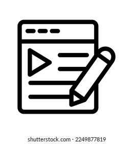 content line icon illustration vector graphic