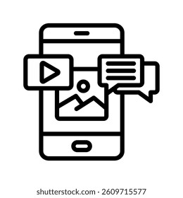 Content Line Vector Illustration On White Background.