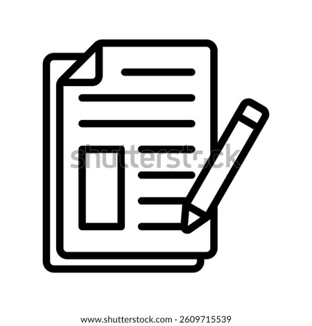 Content Line Vector Illustration On White Background.