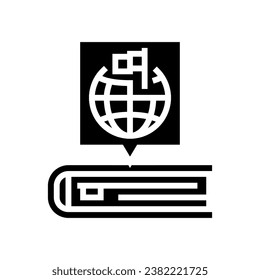 content localization technical writer glyph icon vector. content localization technical writer sign. isolated symbol illustration