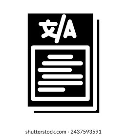 content localization technical writer glyph icon vector. content localization technical writer sign. isolated symbol illustration