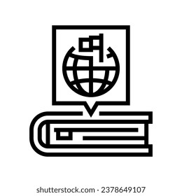 content localization technical writer line icon vector. content localization technical writer sign. isolated contour symbol black illustration