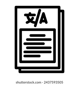 content localization technical writer line icon vector. content localization technical writer sign. isolated contour symbol black illustration