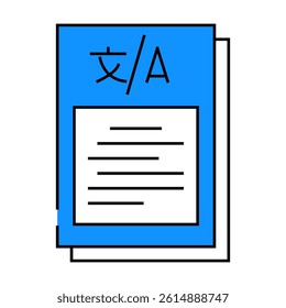 content localization technical writer line icon vector. content localization technical writer sign. isolated symbol illustration