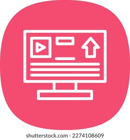 Content Making Line Curve Vector Icon Design