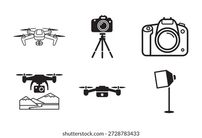 Content making tools icon on white background 