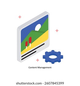Content Management Concept isometric Style Illustrations. Eps 10 File 