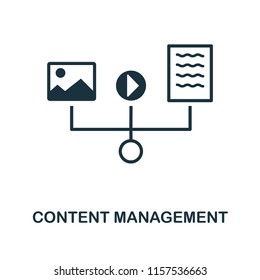 Content Management creative icon. Simple element illustration. Content Management concept symbol design from project management collection. Can be used for mobile and web design, apps, software, print