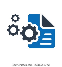 Content Management Flat Blue Icon Isolate On White Background Vector Illustration | Seo Icons