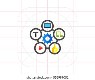 Content Management Flat Icon