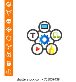 Content Management Flat Icon