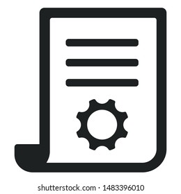 Content management flat vector icon