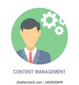 Content Management  and Icon Concept
